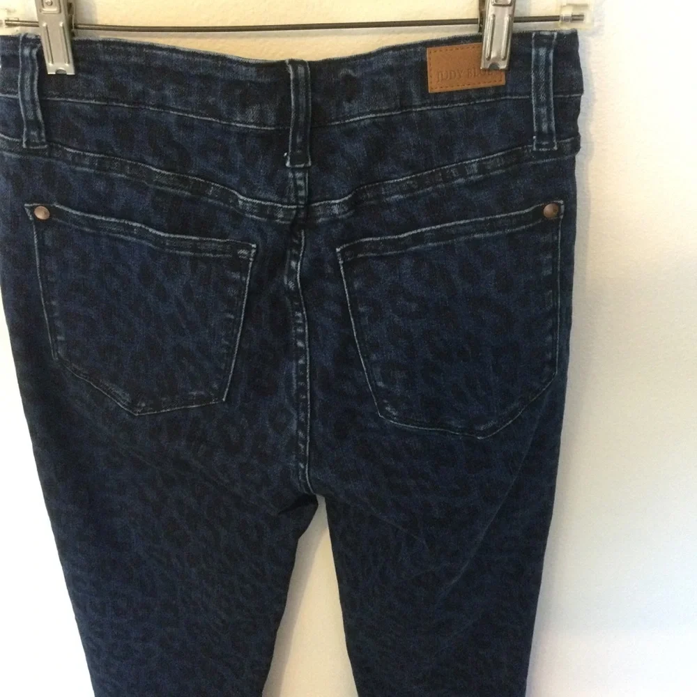 Judy Blue Los Angeles Patterned Denim Blue Jeans Skinny Fit Chic Size 5/27 - Picture 6 of 9